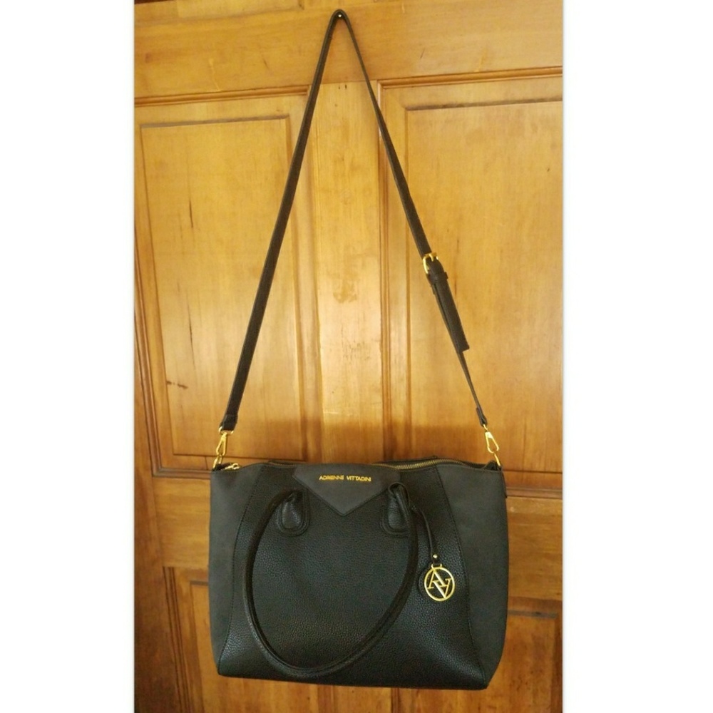 Adrienne Vittadini XXL black purse tote vegan